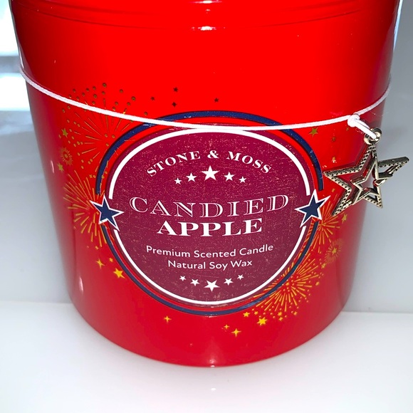 Le Chandelle Stone + Moss  Candied Apple Scented Candle - Picture 2 of 3